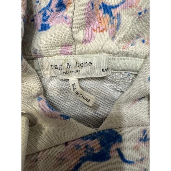 Rag & Bone Floral Hoodie Sweatshirt | Organic Cotton | Size S - Picture 4 of 6